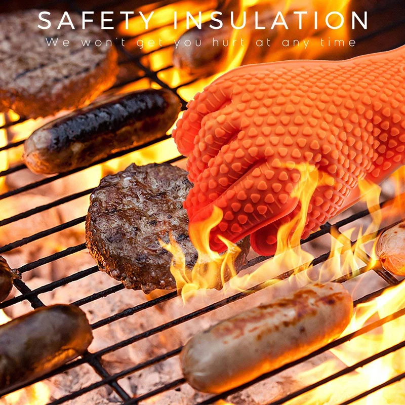 Oven Mitt Silicone - Luvas de Silicone para Churrasco e