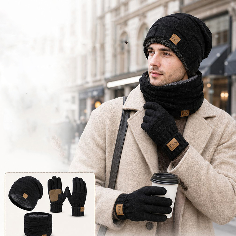 Conjunto de Inverno Quente com - Wool Glove Lined avaliação e preço