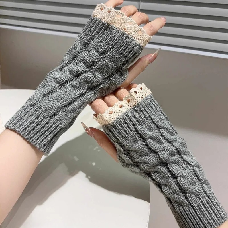Lindas Luvas Femininas Y2K de  - Fingerless Glove Knit avaliação e preço