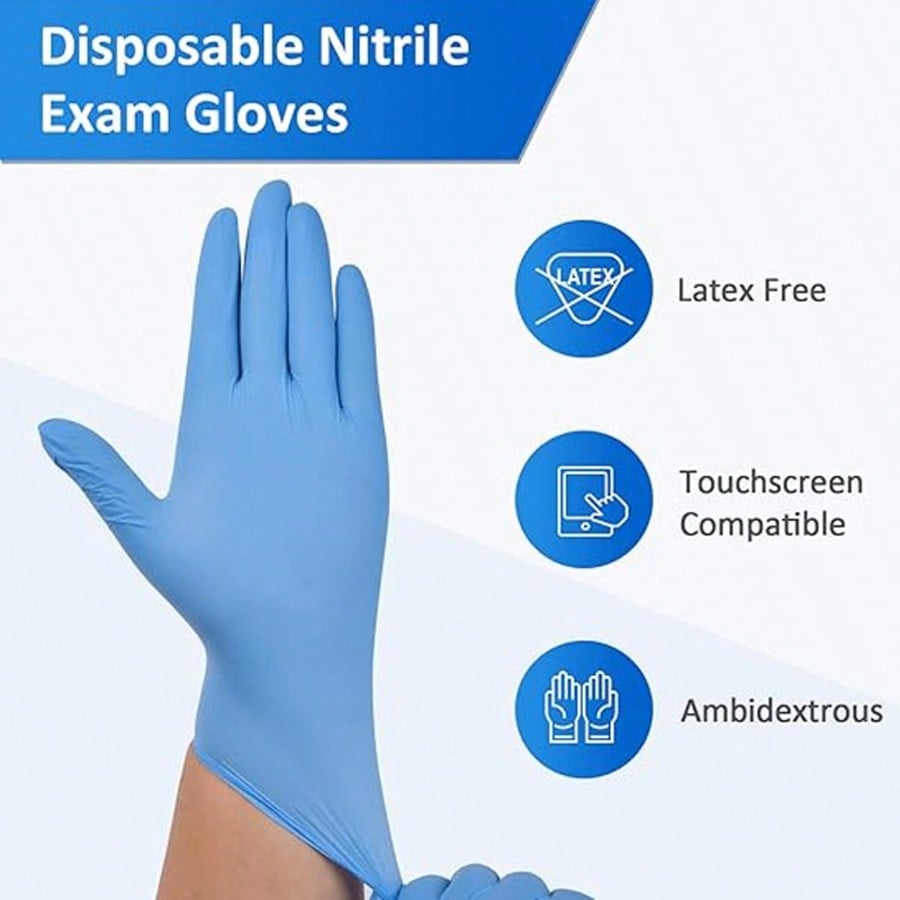 100 luvas descartáveis de nitr - Rubber Glove Cleaning avaliação e preço